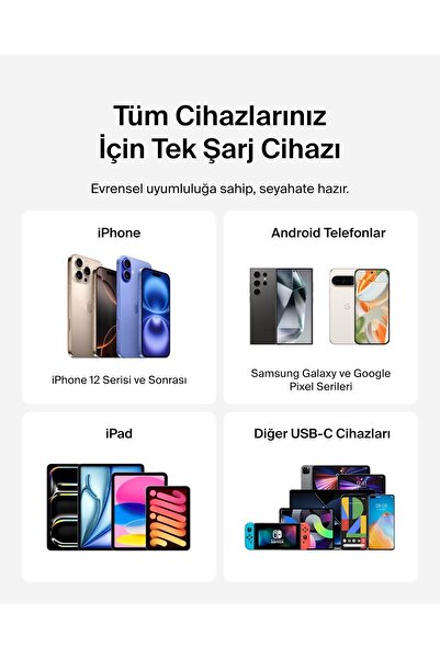 Belkin USB-C 25 W PD 3.0 PPS Hızlı Şarj Cihazı, Siyah