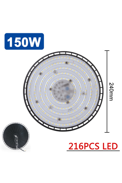 Choice cold light 150W Super Bright LED Industrial Lighting Garage lights 100W 150W 200W High Bay Light IP6
