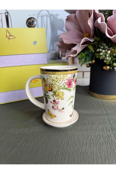 ROSSEV Muse Garden Herbal Tea Cup with Strainer