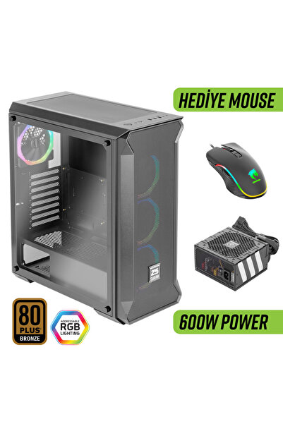 Green Z5 Surena ARGB Gaming Bilgisayar Kasası (4×120mm Fan + Kumanda) – 600W ...