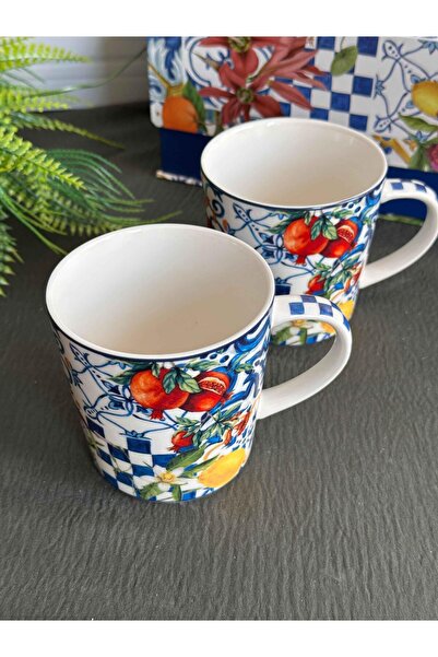 ROSSEV Italy Garden 2-Piece Porcelain Mug