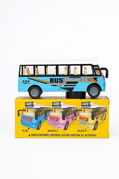 HerşeyVarBurda Children's School Bus Toy Sound and Light Simulation Bus Model Hand and Eye Coordination Skills
