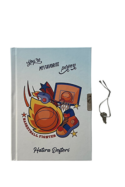 TREND16 دفتر تذكاري منقوش مع قفل ومفتاح