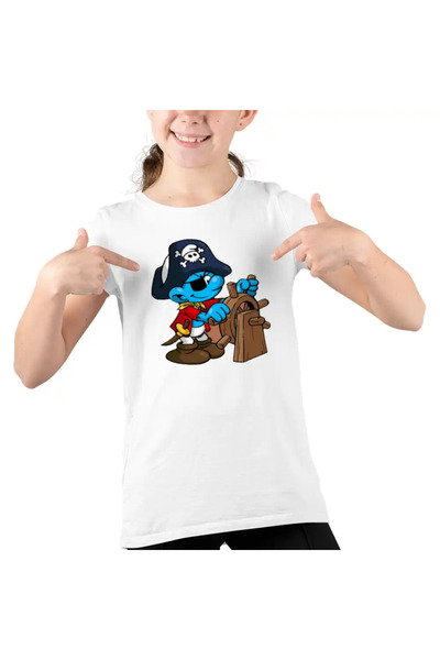 OEM Tricou Copii Fete Strumfii Piratul