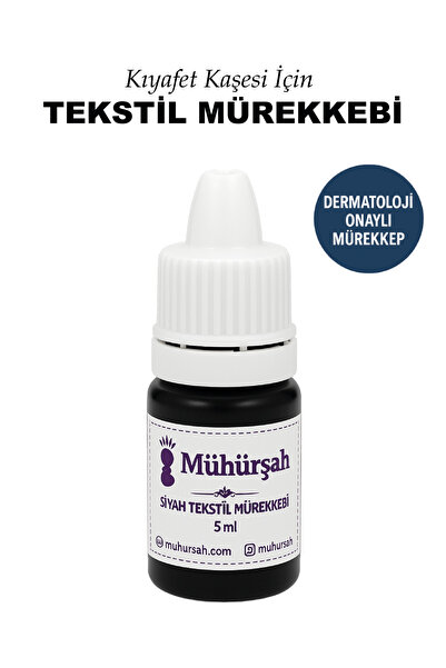 MÜHÜRŞAH Tekstil Mürekkebi - Kıyafet Kaşesi Mürekkebi ( 5 ML )