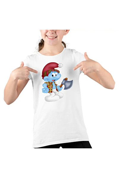 OEM Tricou Copii Fete Strumf Padurarul