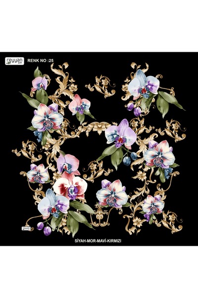 REYYAN Embroidered Plain Floral 100cm Dowry Yemeni Inner Layer Silk Cloth 100X100 cm Floral Pattern Scented Silk