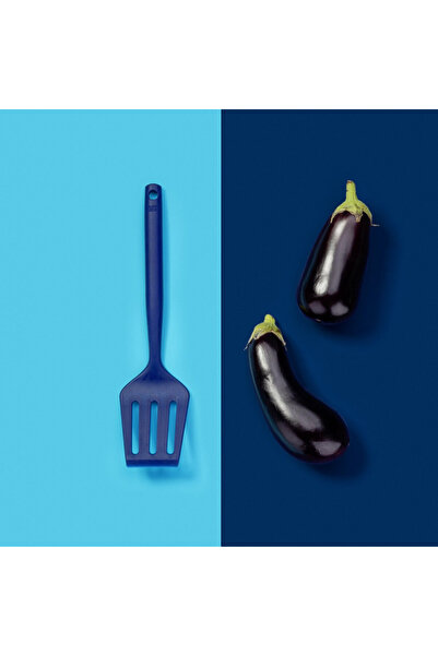 Tasty Spatulă 678200, Margine frontală înclinată, Mâner moale, 33 cm, Silicon, Albastru