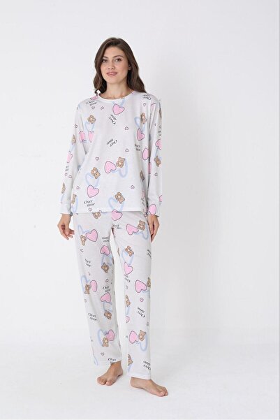 MODA Oversize Long Sleeve Cotton Women's Pajama Set
