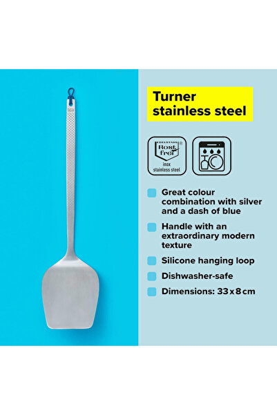 Tasty Spatula 678161, Angled front edge, 33cm, Stainless steel, Silver