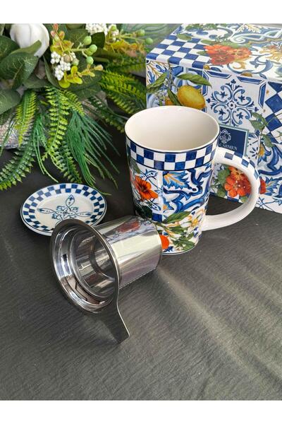 ROSSEV Italy Garden Herbal Tea Cup with Strainer