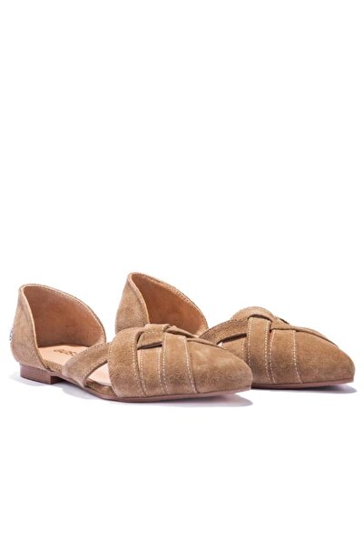 Gusse Γυναικείες μπαλαρίνες Chloe από γνήσιο δέρμα σουέτ-K153-2