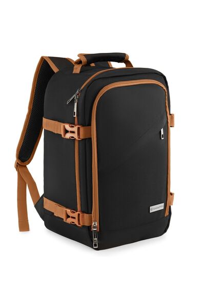 zagatto Rucsac calatorie, Negru, Voiaj, Bagaj de mana cabina, 40x30x20 cm, Wizz Air/ Ryanair, 10kg, ZG998