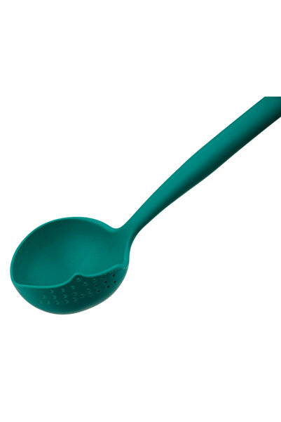 Tasty Ladle 678202, Draining holes, Soft handle, 30 cm, Silicone, Green