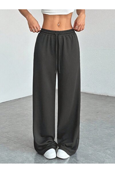 BERYY MODA Μαύρο γυναικείο φαρδύ αθλητικό ρούχο μεγάλου μεγέθους, υψηλής ποιό...