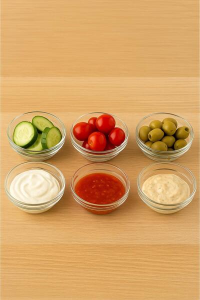 EWs Glass Bowl Set 6 Pieces 155 ml