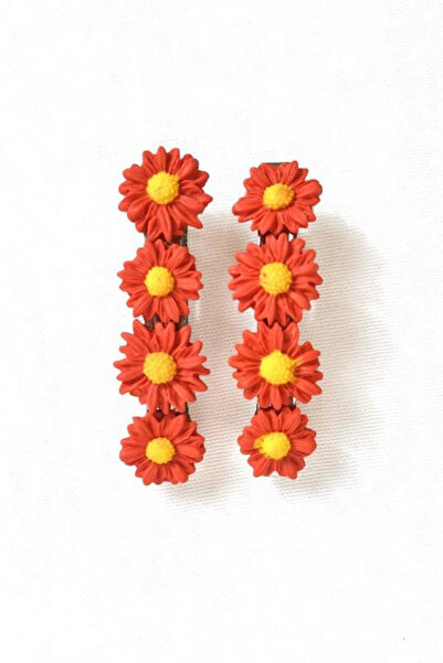 Uretti - هوليا 6683 مشبك شعر مصنوع يدويًا من الطين البوليمري بنمط الزهور، مجم...