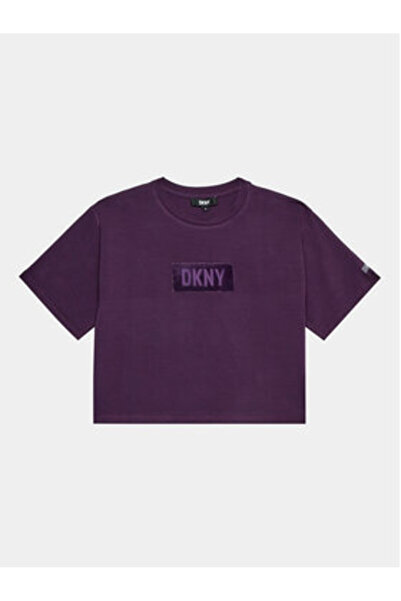 Dkny Girl T-Shirt D35T02 S Purple