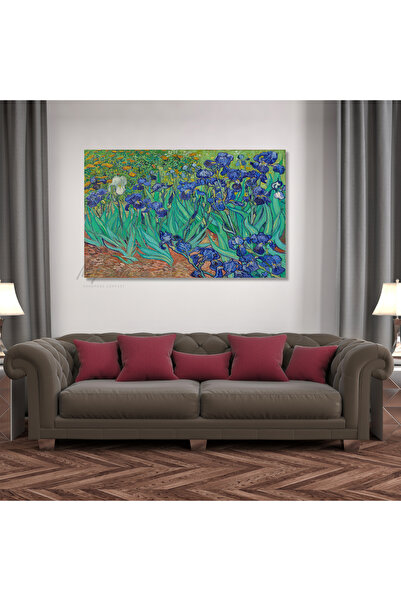 My Bum Kanvas Tablo Dijital Baskı Duvar Tablosu Van-Gogh-Irises-1889 Salon Ta...