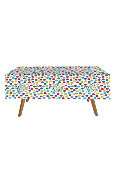 SHOPIENS Πλαστικό Τραπεζομάντηλο 180x120cm με Πολύχρωμες Βούλες και Στάμπα Χρ...