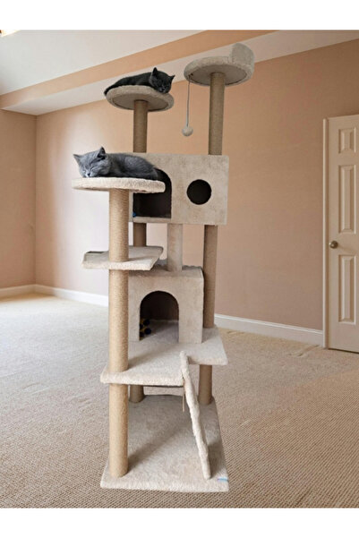 Nursoft Multi-Storey Scratching Pom-Pom Nest Cat Play House