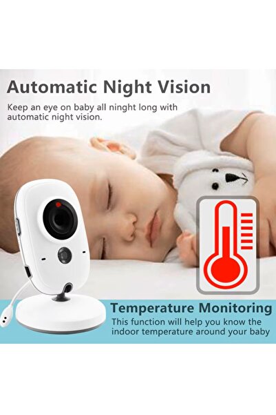 HAKMAN Baby monitor camera with separate screen, no internet connection required