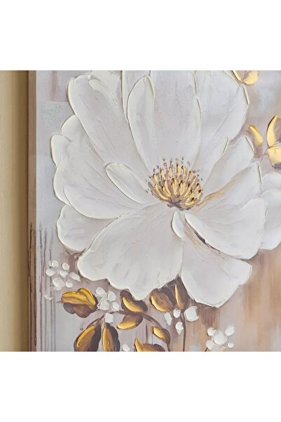 Generic Hand-painted framed wall panel of 80% agate Peony - 80x3x120 cm