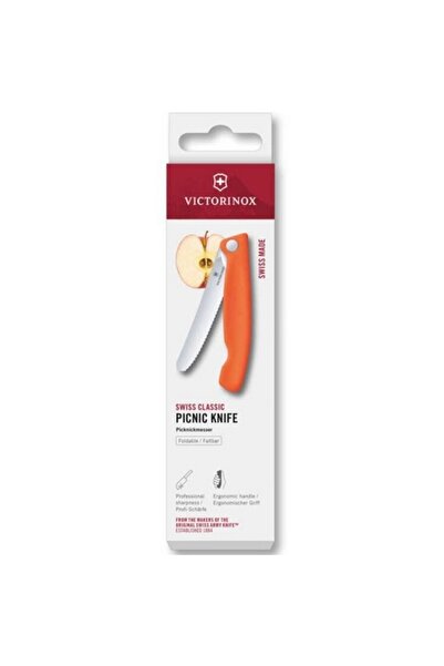 Victorinox 6.7839.FC1 Swiss Classic 11cm Katlanır Piknik Bıçağı, Turuncu