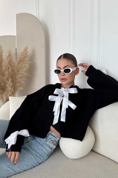 bb butik basic Kurdeleli Triko Kazak T3435