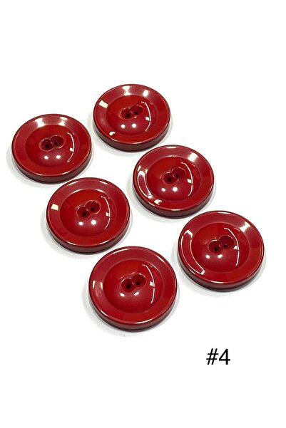 karantuhafiye Coat Cardigan Button Large Size / Red / Set of 6 / # 4