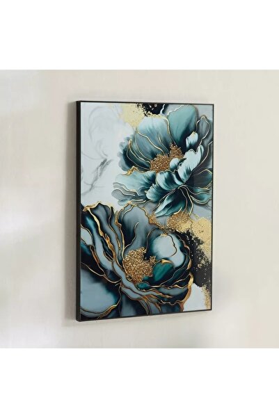 Generic صورة أوديان قبرصية مؤطرة بالزهور - 50x70x2.5 سم