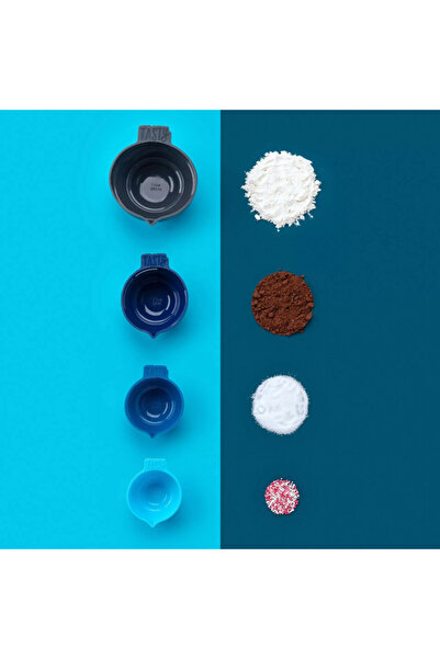 Tasty Set of 4 foldable measuring cups 678407, 4 sizes, Silicone, Multicolored