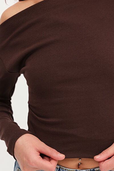 Addax Kayık Yaka Modal Bluz B18534