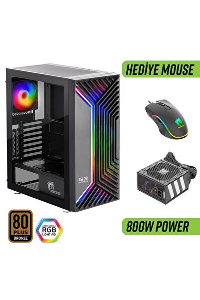 Green Griffin G3 Plus ARGB Gaming Bilgisayar Kasası (4×120mm Fan + Tempered C...