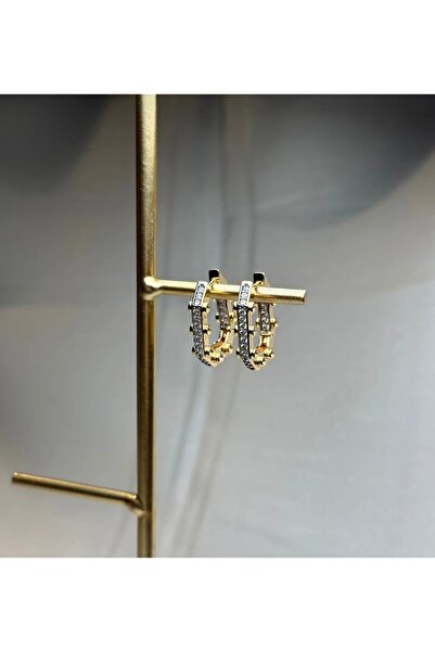 Unzilee أقراط بتصميم موديل ماركة سيريناي ثنائية اللون