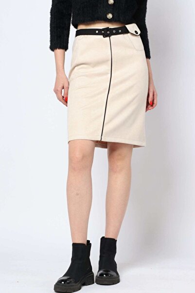 Kitschen Short Suede Waist-Belt Skirt