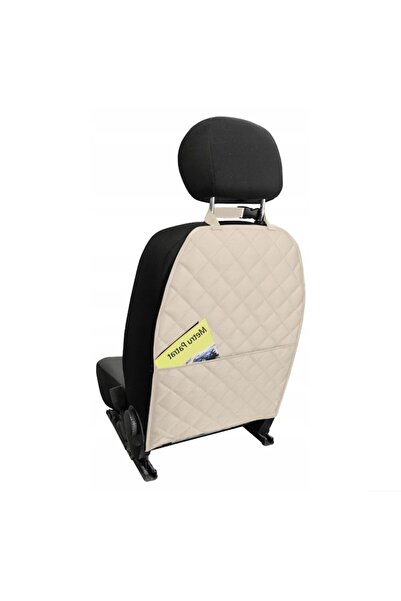 Metru Patrat Set 3 Auto Seat Protectors, Metru Patrat, Universal, Quilted, Cream, Washable, Waterproof
