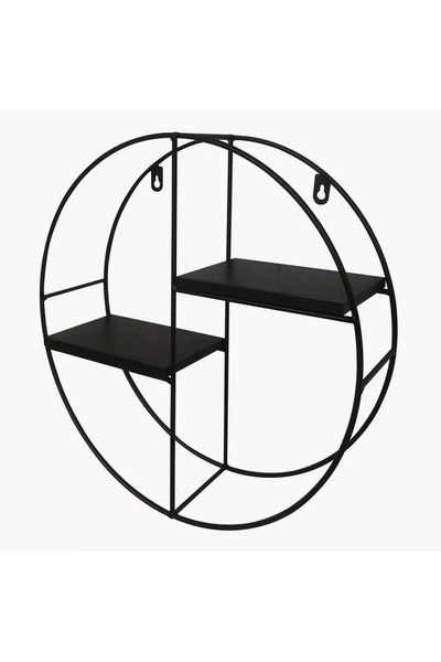 Generic Urban Circle 2-Tier Metal Rack - 36.5x10x36.5 cm