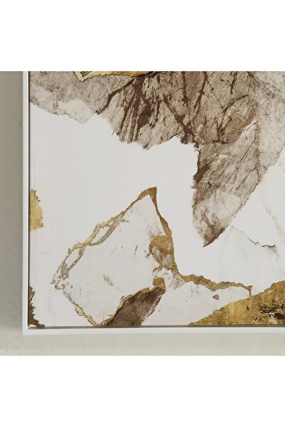 Generic Framed Canvas Painting of Cypriot Odian Textile with High Gloss ABS Surface - 50x70x2.8 cm