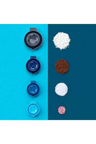 Tasty Set of 4 foldable measuring cups 678407, 4 sizes, Silicone, Multicolored