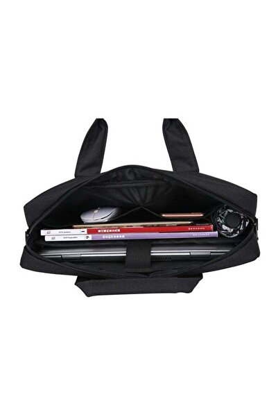 fulina حقيبة كمبيوتر محمول، بسحاب مقاوم للماء، سعة كبيرة - 15 بوصة، مع أحزمة كتف، لون أسود