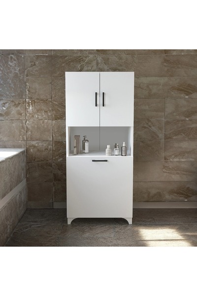 Generic Modulix Fargo 2-Door Bathroom Cabinet with Laundry Bag