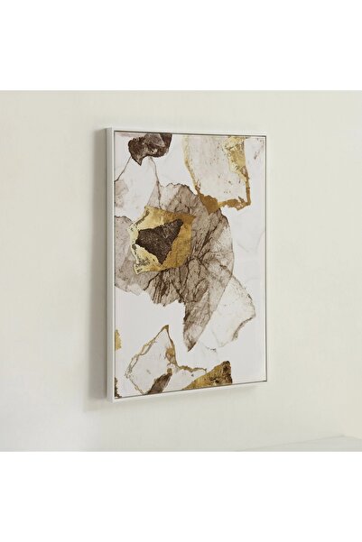 Generic Framed Canvas Painting of Cypriot Odian Textile with High Gloss ABS Surface - 50x70x2.8 cm