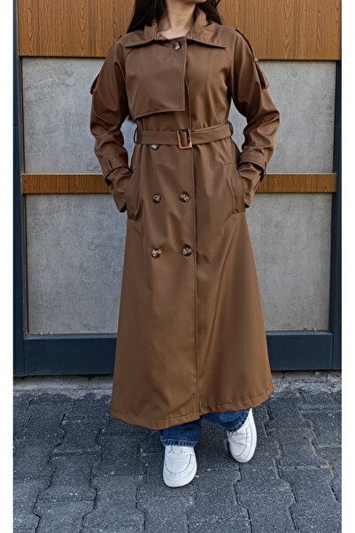 siyalife Classic Trench Coat with Wind Flaps, Pockets, Belt and Buttons