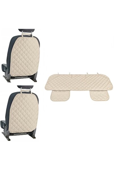 Metru Patrat Set 3 protectii scaune auto, Metru Patrat, universale, crem