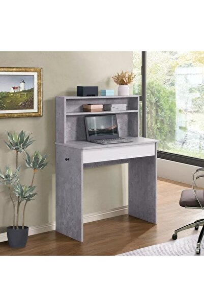Generic Islet Compact Study Desk with 1 Drawer and Cabinet