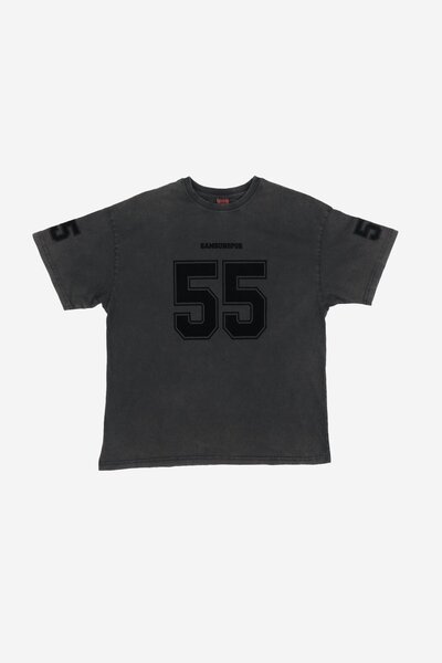 Store 55 Velvet Printed Oversize Washable T-Shirt