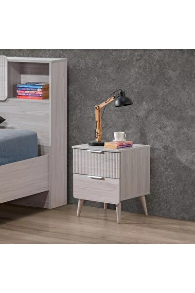 Generic Elmwood Small Side Table with 2 Drawers