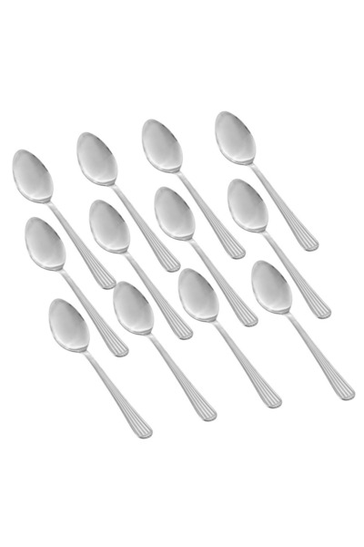 ORIAN ملاعق من الفولاذ المقاوم للصدأ على الطريقة اليابانية، 12 قطعة