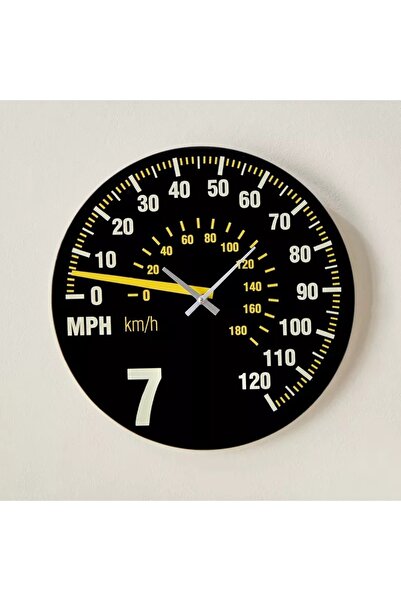 Generic ساعة عداد السرعة من فيرو مع زجاج ملون - 38x4.5x38 سم